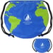 Globe Earth Drawstring Bag