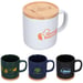 Ceramic Mug w/ Bamboo Lid/Coaster - 12 oz