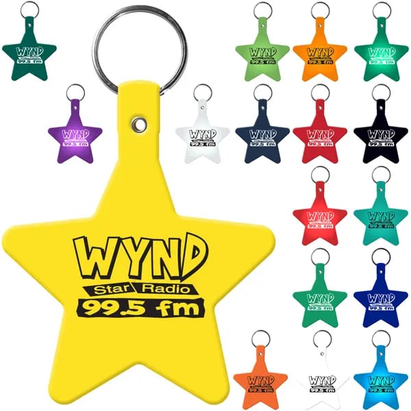 Stardesign Key Tag Custom Star Shaped Key Tag | Bulk Pricing | Gimmees.com
