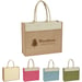 Jute Tote With Front Pocket